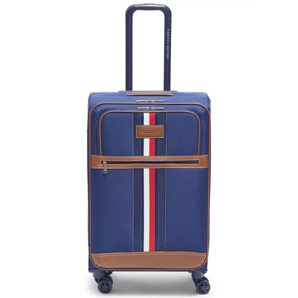 Tommy Hilfiger Luggage suitcase Logan Large Check-in Softside Spinner blue